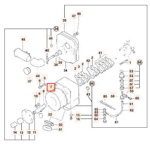 Фильтр воздушный JCB 5435/21086, 5435-21086, 543521086