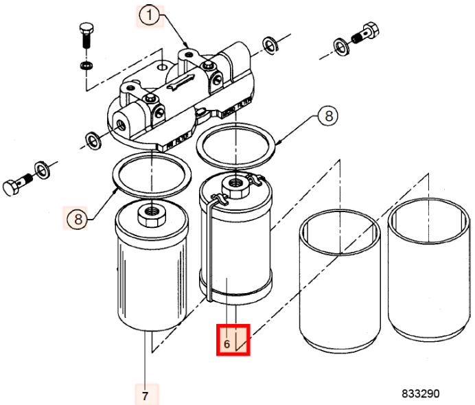 Топливный фильтр JCB 001/00115, 500/00214, 001-00115, 500-00214, 00100115, 50000214