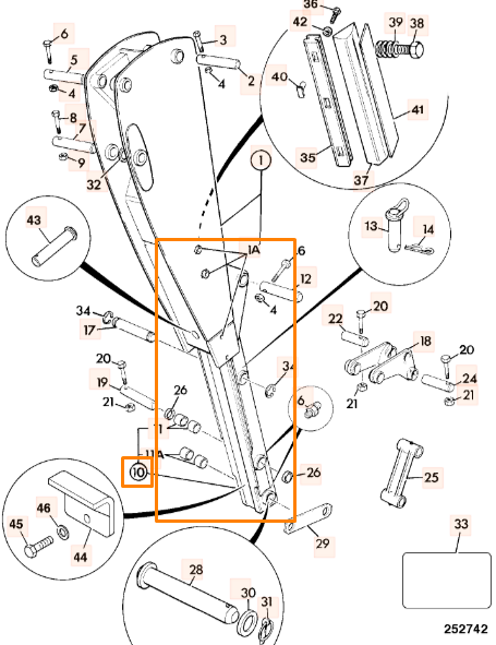 Телескоп задней стрелы JCB 128/15149, 128/10774, 829/01282, 829/00453, 128-15149, 128-10774, 829-01282, 829-00453, 12815149, 12810774, 82901282, 82900453 