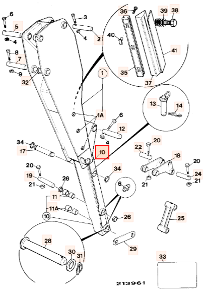 Телескоп задней стрелы JCB 128/10773, 128/A1071, 128-10773, 128-A1071, 12810773, 128A1071