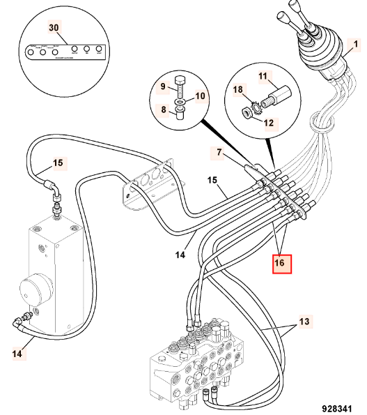 Шланг 1/4"BSP x 440mm JCB 649/52139, 649-52139, 64952139