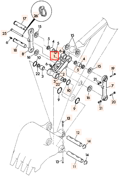 Кронштейн стрелы JCB JS JG0RV243, JRV0210, 333/K9579