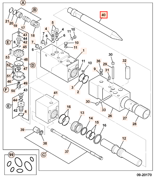Пика гидромолота HM380 JCB 332/A3061, 332/A3062, 332/A3063, 332/A3064, 332/A3065, 332/A2455, 332-A3061, 332-A3062, 332-A3063, 332-A3064, 332-A3065, 332-A2455