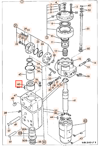 Втулка гидромолота верхняя JCB 903/05607, 903-05607, 90305607