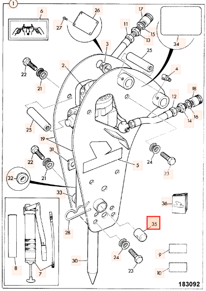 Втулка гидромолота JCB 903/03248, 980/00502, 903-03248, 980-00502, 90303248, 98000502