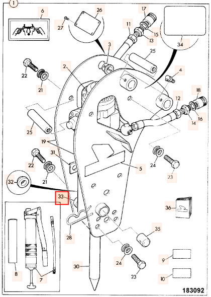 Втулка гидромолота JCB 903/05628, 903-05628, 90305628