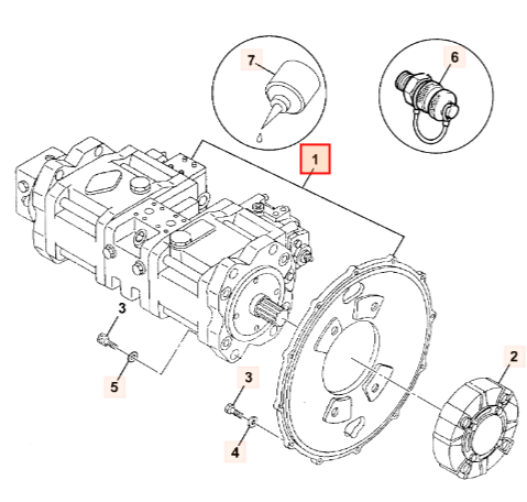 Насос гидравлический JCB 332/K5017, 332-K5017, 332K5017