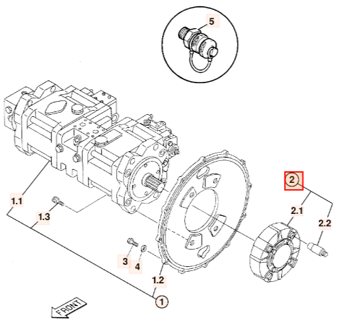 Муфта Гидронасоса JCB JS-260 JRJ0213, KRJ3450, LPJ0213