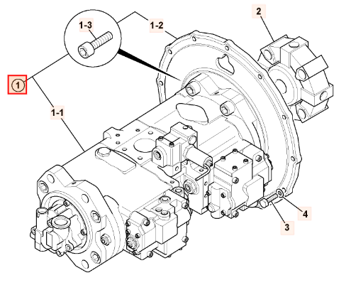 Насос гидравлический в сборе Kawasaki K5V140DTP JCB 334/J4795, 332/J9613, 334-J4795, 332-J9613, 334J4795, 332J9613