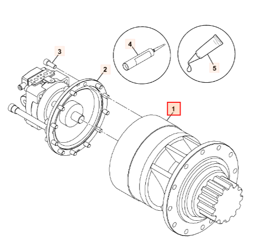 Редуктор поворота JCB 05/205900, 05-205900, 05205900