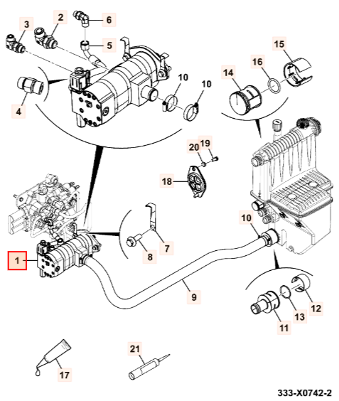 Насос гидравлический JCB 333/X0744, 333-X0744, 333X0744