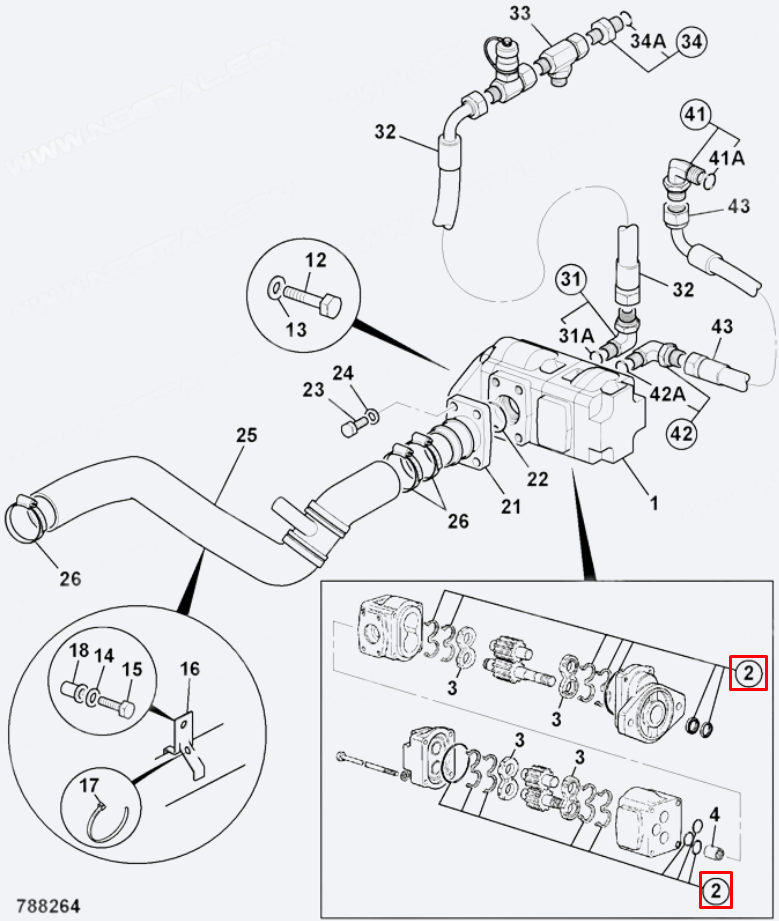 Насос гидравлический JCB 333/G5392, 333/C5234, 20/925586, 333-G5392, 333-C5234, 20-925586, 333G5392, 333C5234, 20925586