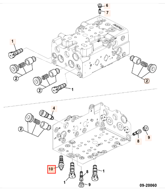 Клапан гидравлический JCB 332/G2893, 332-G2893, 332G2893