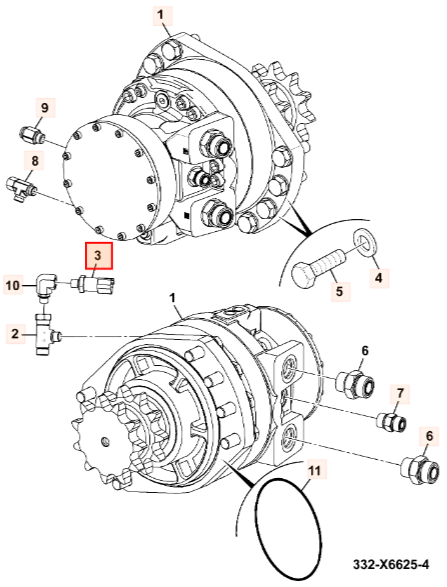 Датчик подъема JCB 332/F1707, 332-F1707, 332F1707