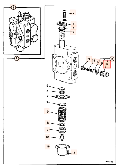 Ремонтный комплект гидроклапана JCB 25/924140, 25/926908, 25-924140, 25-926908, 25924140, 25926908