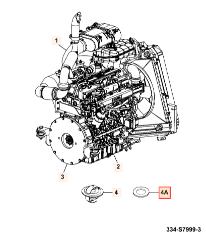 Прокладка термостата JCB 333/E9430, 333-E9430, 333E9430