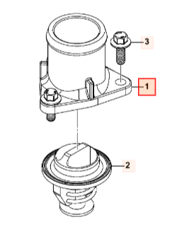 Корпус термостата JCB 320/04739, 320-04739, 32004739