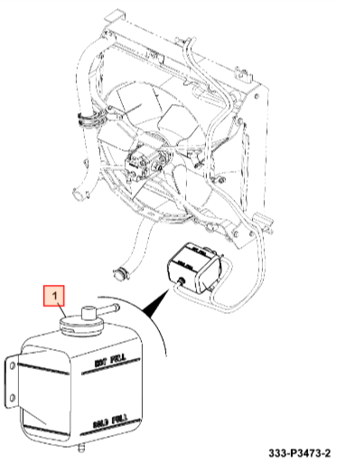 Крышка расширительного бачка JCB 332/L9343, 332-L9343, 332L9343