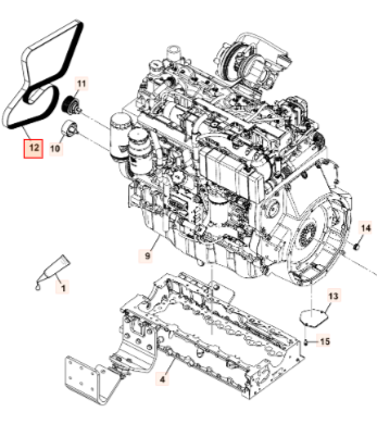 Ремень привода JCB 320/08946, LPT08946S, 320-08946, 32008946