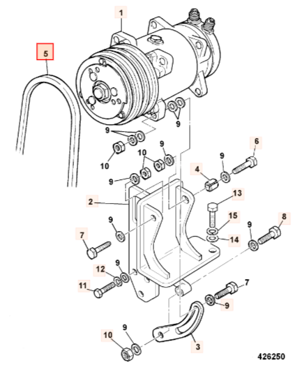 Ремень генератора JCB 02/200426, 02-200426, 02200426