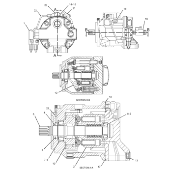 Гидравлический насос CAT 267-2755, 2672755, R986110057