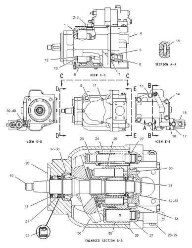 Гидравлический насос CAT 124-3027, 1243027