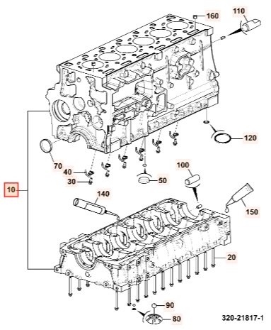 Блок двигателя JCB 320/A1549