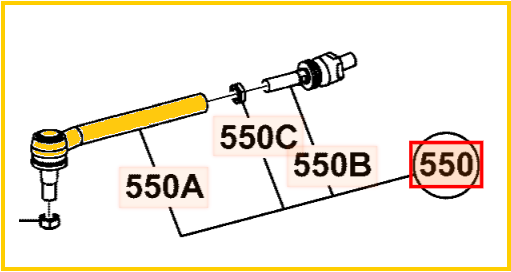 Рулевая тяга в сборе JCB 334/L6136