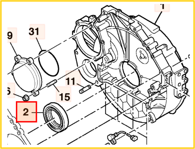 Сальник коленвала JCB 02/801850