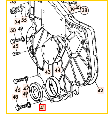 Сальник коленвала JCB 02/130051