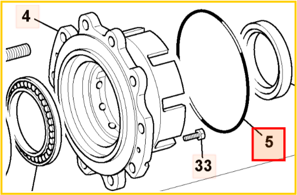 Кольцо уплотнительное JCB 10/906805