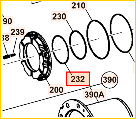 Кольцо уплотнительное JCB 332/C3778