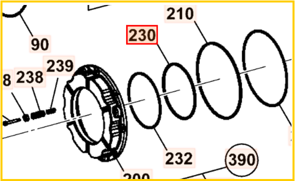 Кольцо уплотнительное JCB 332/C3776