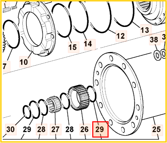 Кольцо стопорное JCB 10/300291