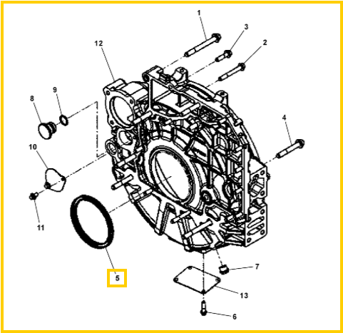 Сальник коленвала задний JCB 02/912635