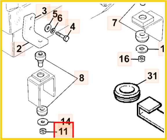 Гайка JCB 1370/0603D