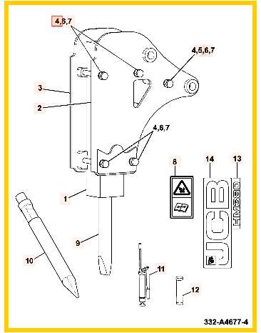 Болт JCB 332/C7285