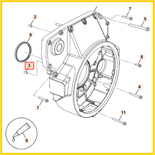 Шплинт двигателя JCB 320/01528