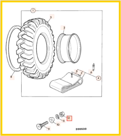 Гайка JCB JLA0175