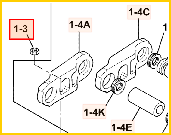 Гайка JCB JSA0038