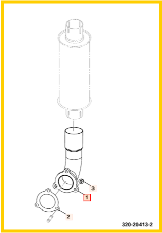 Труба глушителя JCB 332/C6120