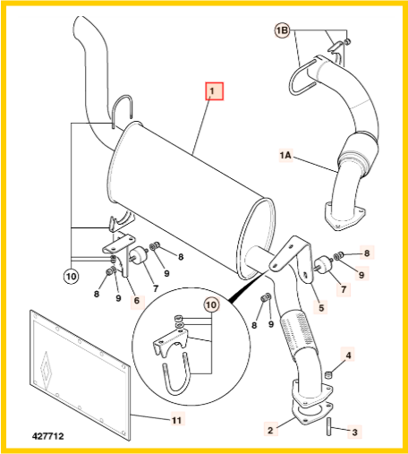 Глушитель JCB 331/24138