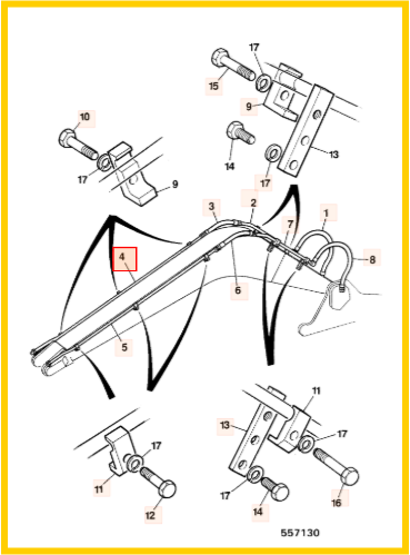 Труба гидравлической жидкости JCB JRV0274