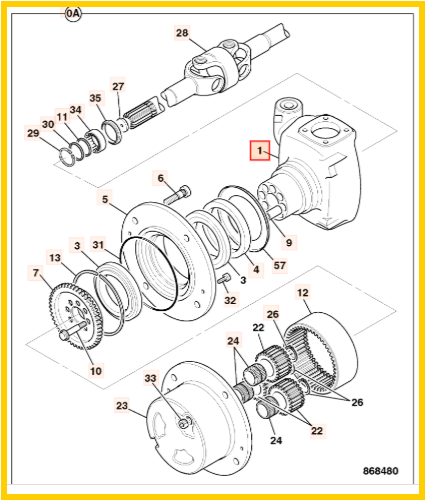 Поворотный кулак JCB 458/20802