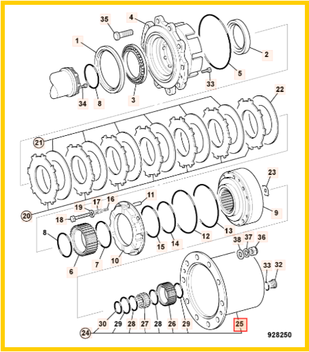 Крышка бортового редуктора JCB 333/C6105