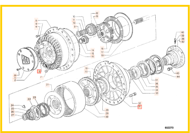 Ступица бортового редуктора JCB 10/908879