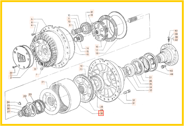 Шестерня бортового редуктора JCB 10/908878