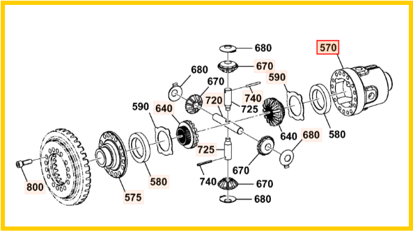 Корпус дифференциала JCB 334/L6107