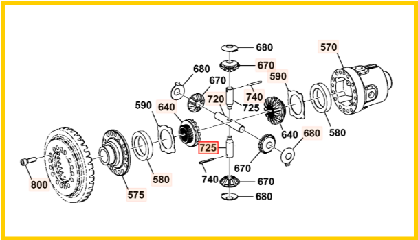 Палец дифференциала JCB 334/L6114