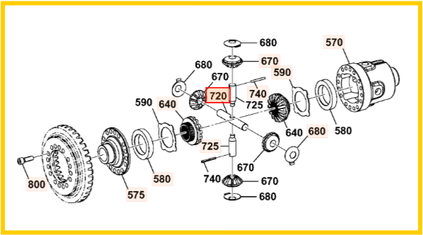 Палец дифференциала JCB 334/L6113